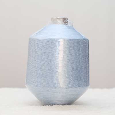 High Twist Core Spun Yarn 50%Viscose 28%PBT 22%Nylon 48Nm/2 Blue